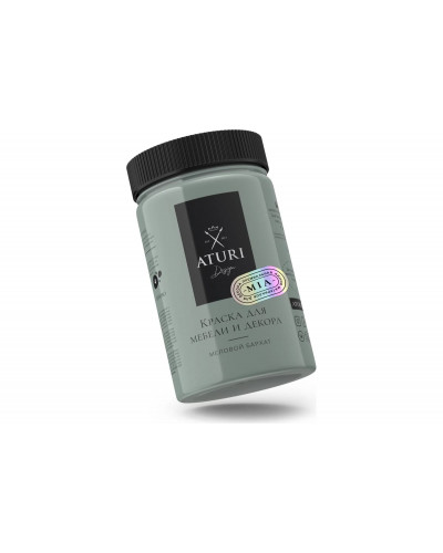 Краска для мебели и декора ATURI Design Меловой бархат mia скандинавский голубой, 0.4 кг T1-00010841