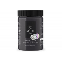 Краска для мебели и декора ATURI Design Меловой бархат mia черный бархат, 0.83 кг T1-00010850